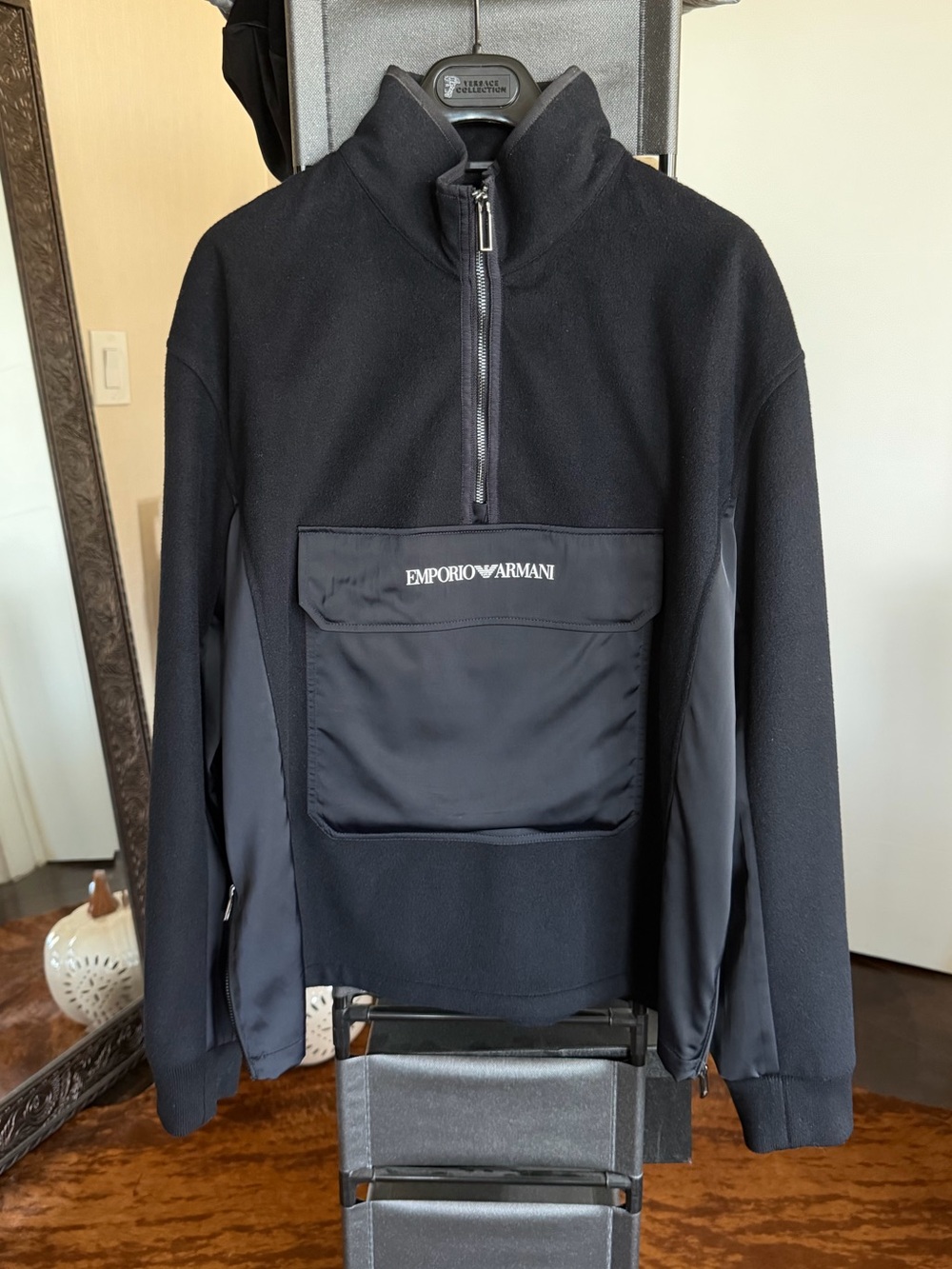 Emporio Armani wool/cashmere Half-Zip Jacket